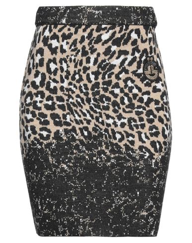 Gaelle Paris Gaëlle Paris Woman Mini Skirt Beige Size 2 Acrylic, Viscose, Wool
