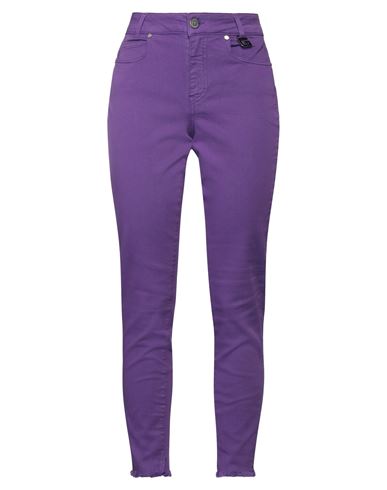 Gaelle Paris Gaëlle Paris Woman Jeans Purple Size 30 Cotton, Elastane