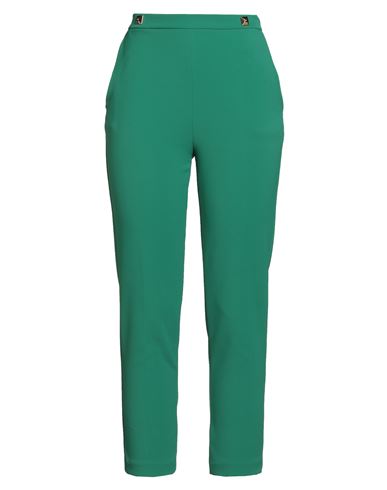 Elisabetta Franchi 2 Essentials Woman Pants Emerald Green Size 12 Polyester, Elastane In Green