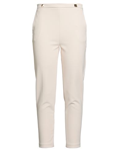 Elisabetta Franchi 2 Essentials Woman Pants Beige Size 8 Polyester, Elastane In White