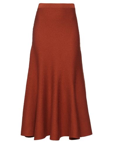 Shop Gabriela Hearst Woman Midi Skirt Tan Size M Merino Wool In Brown
