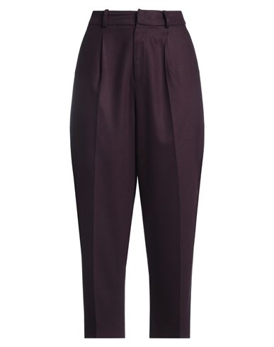 Shop Pt Torino Woman Pants Dark Purple Size 4 Virgin Wool, Elastane