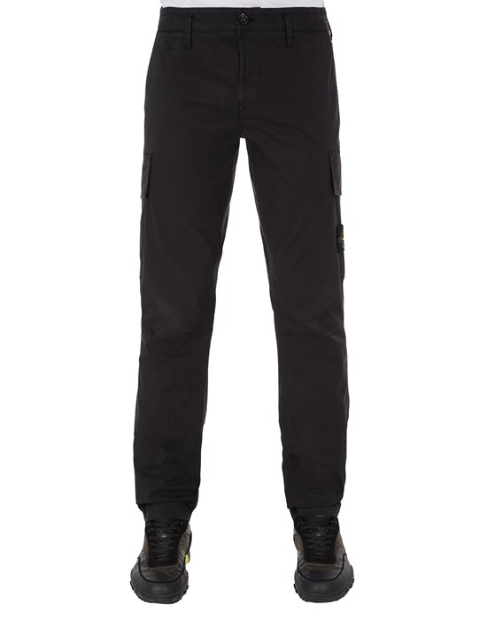 Sold out - STONE ISLAND 30610 SUPIMA® COTTON  TROUSERS Man Black.