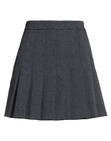 Soallure Woman Mini Skirt Slate Blue Size 6 Polyester, Polyamide, Elastane
