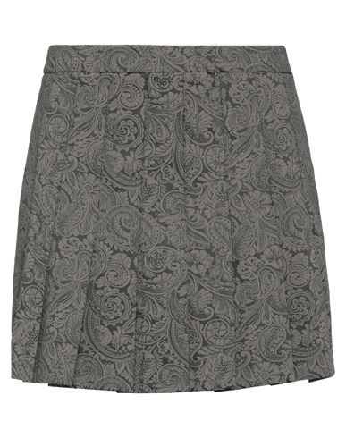 Soallure Woman Mini Skirt Grey Size 6 Polyester, Polyamide, Elastane