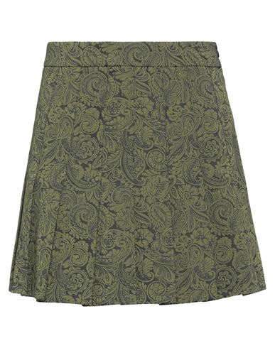 Soallure Woman Mini Skirt Military Green Size 6 Polyester, Polyamide, Elastane