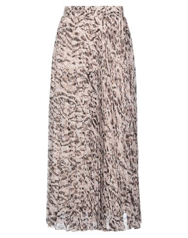 Soallure Woman Long Skirt Beige Size 8 Polyester