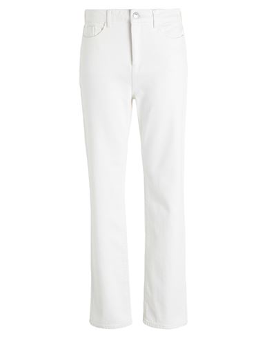 Karl Lagerfeld X Amber Valletta Woman Jeans White Size 27 Organic Cotton, Recycled Cotton, Elastomul