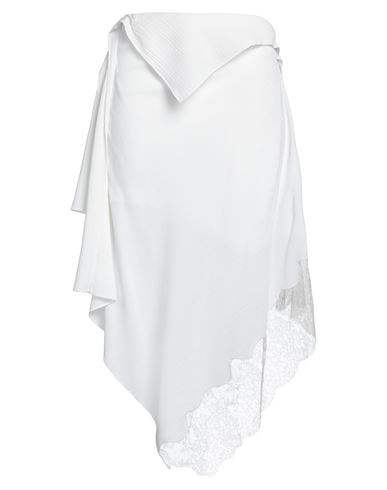 Givenchy Woman Midi Skirt White Size 2 Viscose, Acetate, Polyamide In White