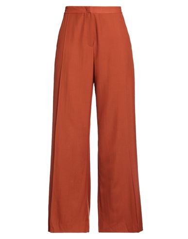 Agnona Woman Pants Rust Size 8 Wool, Cashmere In Red
