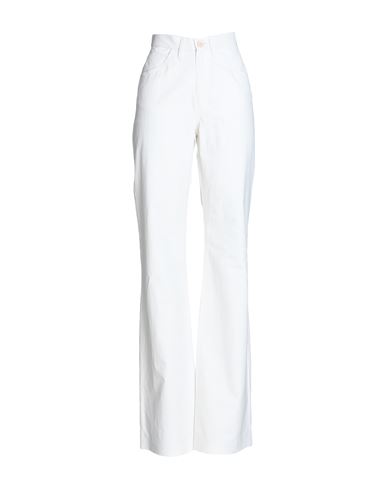 Nineminutes Woman Pants White Size 8 Linen, Cotton, Polyurethane