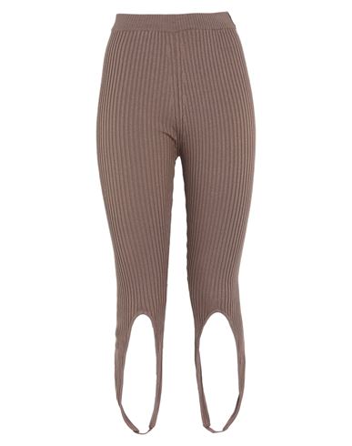 Shop Hinnominate Woman Leggings Khaki Size M Viscose, Acrylic, Elastane In Beige