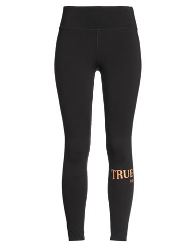 True Religion Woman Leggings Black Size S Polyester, Elastane