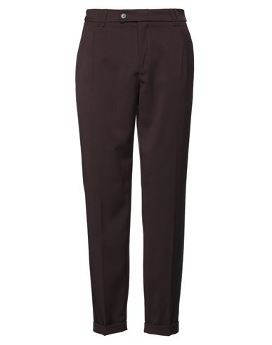 Alpha Studio Man Pants Dark Brown Size 36 Polyester, Viscose, Elastane