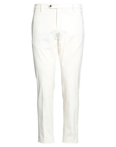 Michele Carbone Man Pants Cream Size 35 Cotton, Elastane In White