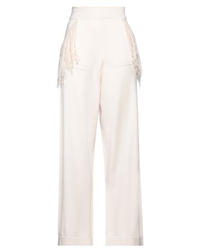 Shop Gaelle Paris Gaëlle Paris Woman Pants Ivory Size 2 Viscose, Polyester, Polyamide In White