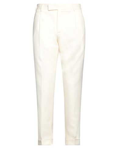 Pt Torino Man Pants Ivory Size 38 Virgin Wool, Elastane In White