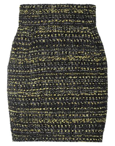 Alexandre Vauthier Woman Mini Skirt Black Size 8 Synthetic Fibers, Cotton, Wool, Cupro