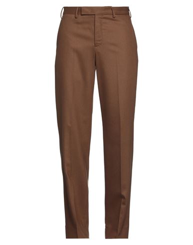 Pt Torino Man Pants Brown Size 38 Virgin Wool, Elastane In Brown