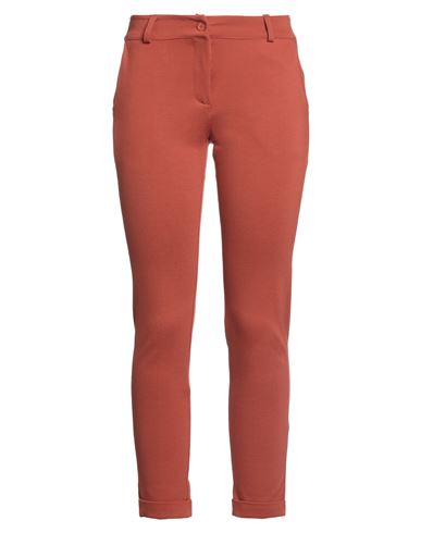 Le Streghe Woman Pants Rust Size S Viscose, Polyamide, Elastane In Red