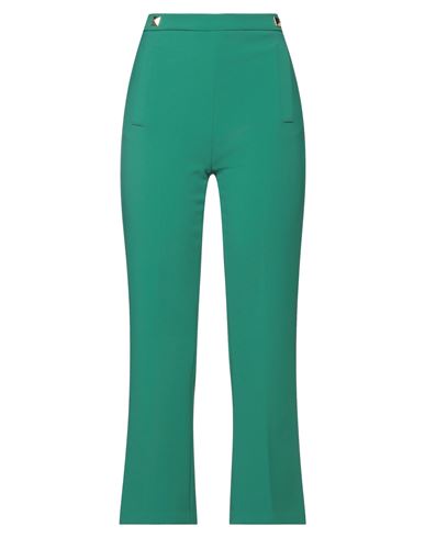 Elisabetta Franchi Woman Pants Green Size 8 Polyester, Elastane