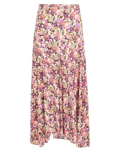Isabel Marant Woman Maxi Skirt Magenta Size 4 Silk, Elastane In Pink