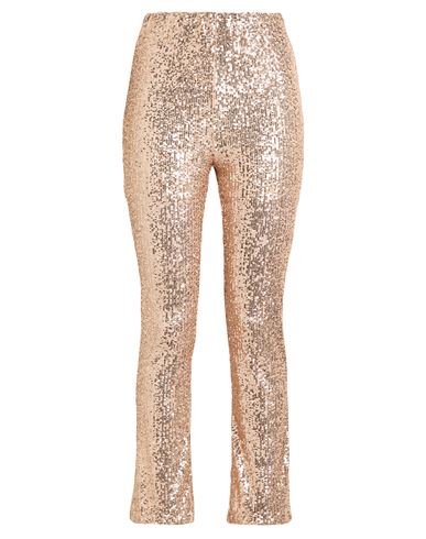 Le Streghe Woman Pants Blush Size M Polyester In Gold