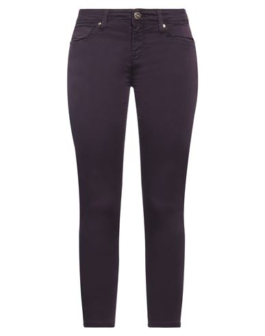Maggie Creative Denim Woman Pants Plum Size 27 Cotton, Elastane In Purple