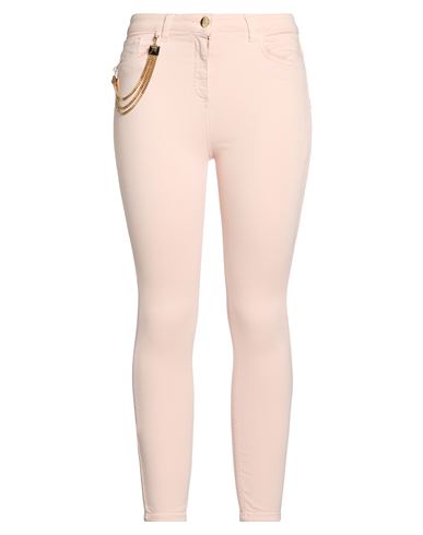 Elisabetta Franchi Woman Jeans Light Pink Size 28 Cotton, Elastomultiester, Elastane