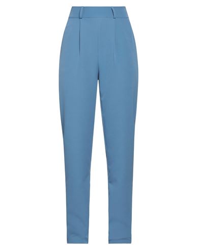 Actualee Woman Pants Pastel Blue Size 8 Polyester, Elastane