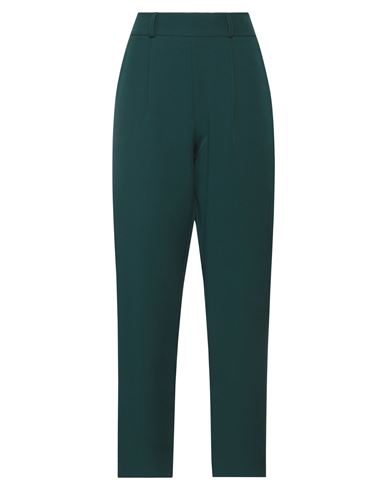 Actualee Woman Pants Dark Green Size 10 Polyester, Elastane