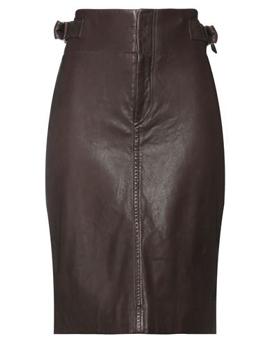 Isabel Marant Étoile Marant Étoile Woman Midi Skirt Dark Brown Size 4 Lambskin