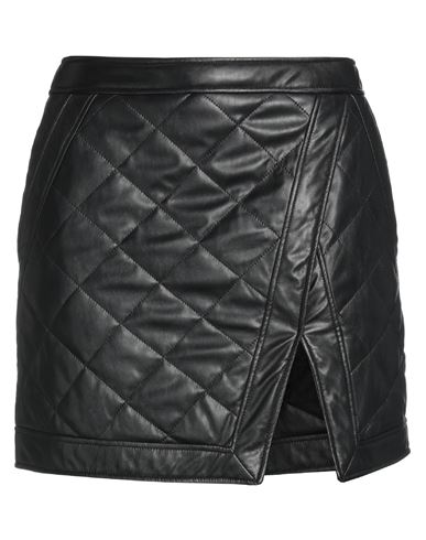 Gina Gorgeous Woman Mini Skirt Black Size 4 Polyurethane, Polyester
