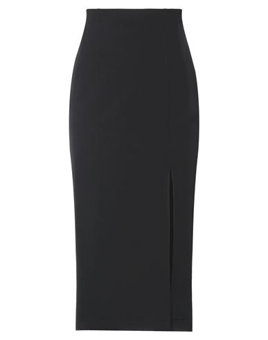 Patrizia Pepe Woman Midi Skirt Black Size 8 Polyester, Elastane