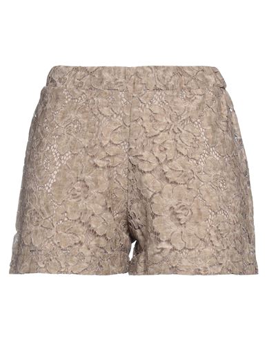 Markup Woman Shorts & Bermuda Shorts Khaki Size M Cotton, Nylon, Rayon In Beige