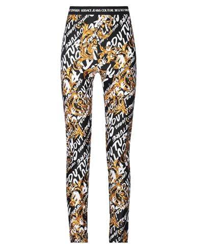 Versace Jeans Couture Woman Leggings Black Size 6 Polyamide, Elastane