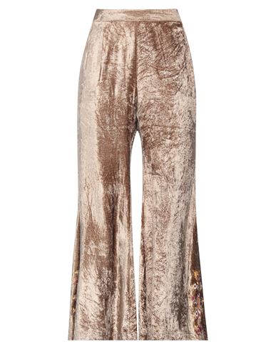 Nkn Nekane Woman Pants Khaki Size L Viscose In Beige
