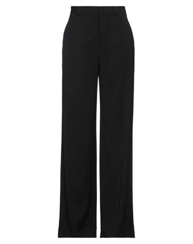 Red Valentino Pantalone Façon Stretch Viscose Wool Gabardine In Black