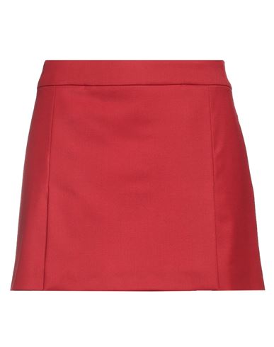 Federica Tosi Woman Mini Skirt Red Size 8 Polyester, Virgin Wool, Elastane