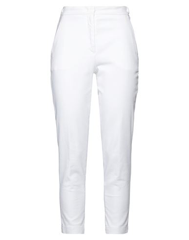Shop Aspesi Woman Pants White Size 6 Cotton, Elastane