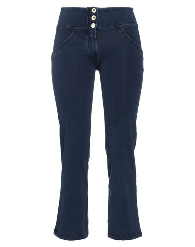 Freddy Woman Cropped Pants Midnight Blue Size S Cotton, Elastane