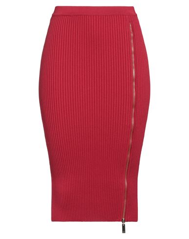 Elisabetta Franchi Woman Midi Skirt Red Size 8 Viscose, Polyester, Polyamide In Red