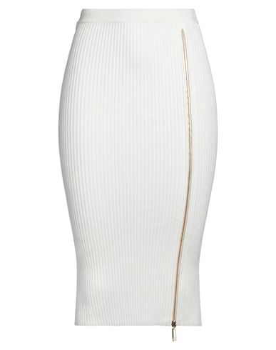 Elisabetta Franchi Woman Midi Skirt White Size 4 Viscose, Polyester, Polyamide In White