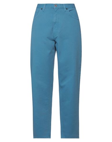 Pence Woman Denim Pants Azure Size 30 Cotton In Blue