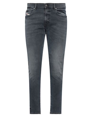 Diesel Man Jeans Blue Size 34w-30l Cotton, Elastane, Bovine Leather