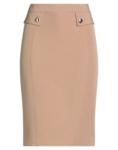 Shop Simona Corsellini Woman Midi Skirt Camel Size 8 Polyester, Elastane In Beige