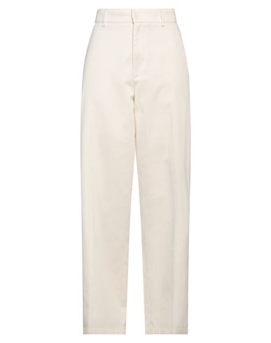 Shop Pence Woman Pants Ivory Size 10 Cotton In White
