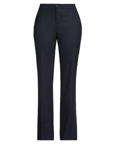 Twinset Woman Pants Navy Blue Size 12 Polyester, Wool, Elastane In Black