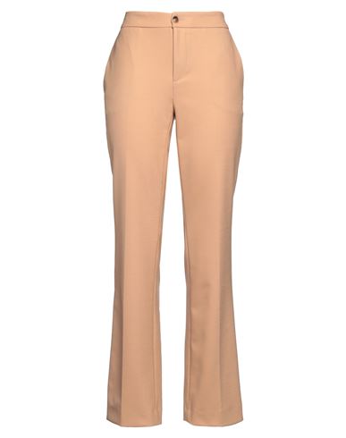 TWINSET TWINSET WOMAN PANTS SAND SIZE 6 POLYESTER, WOOL, ELASTANE 