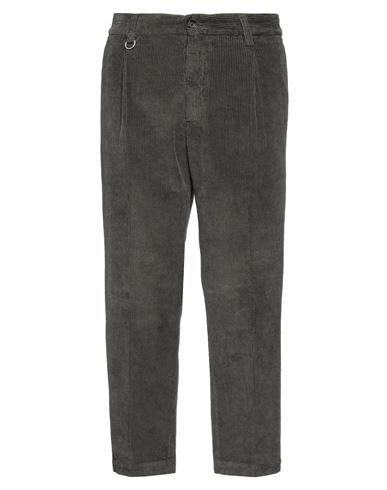 Shop Paolo Pecora Man Pants Lead Size 36 Cotton, Elastane In Grey